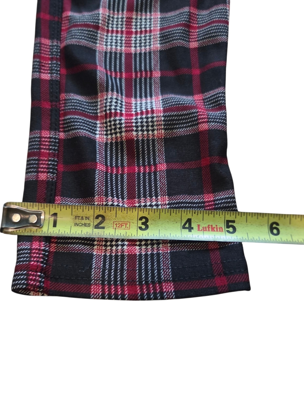Coco + Carmen Black & Red Plaid Skinny Pants - Picture 3 of 11